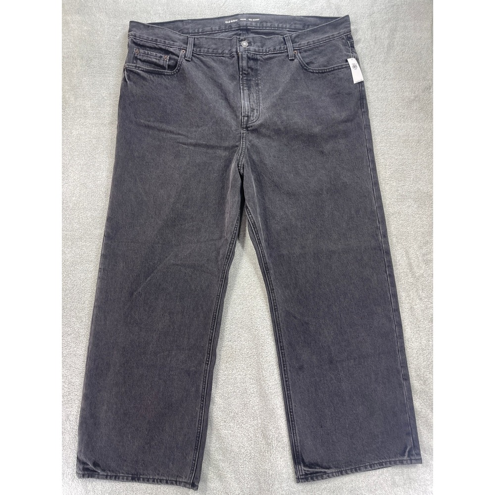 Old Navy Jeans Men 44x30 Black '90s Baggy Straight Leg 100% Cotton
